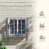 Wooden Catio Outdoor, Cat Window Box Enclosure for 2-3 Large Cats with 2 Jumping Platforms & Scratching Post, Grey