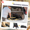 Foldable Pet Stroller with Universal Front Wheels, Shock Absorber, Dog Cat Carriage for Large & Medium Dogs, Black
