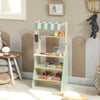 Qaba Wooden Dishwasher Playset, Play Sink Toys with Faucet, Turning Knobs and Accessories, Gift for Boys Girls Toddlers