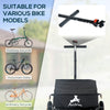 Multi-Functional Bike Trailer Steel Large Bike Luggage Cart Carrier Black