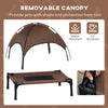 Elevated Dog Bed with Canopy, Portable Raised Dog Cot for M Sized Dogs, Indoor & Outdoor, 30