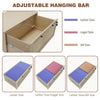 2-Drawer Filing Cabinet with Lock, Rattan File Cabinet with Adjustable Hanging Bar, Natural