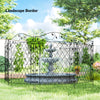 Outdoor Metal Garden Fence Panels, Border Edging for Yard, Patio, 4 Pack, Wavey Vines