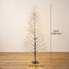 6FT Lighted Snow-Flocked Twig Tree with Fairy Lights 328 LED, Artificial Tree for Home Indoor Sheltered Outdoor