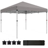 10' x 10' Pop Up Canopy with Sidewalls, Roller Bag, Height Adjustable Instant Tent for Outdoor, Garden, Patio, Grey