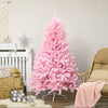 5' Artificial Pink Christmas Tree with Auto Open, Steel Base, Wide Shape for Indoor Xmas Decoration