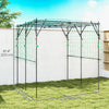 Garden Arch Cucumber Trellis for Climbing Plants, 7.3 FT Tall Metal Plant Trellis Support with Climbing Net, Black