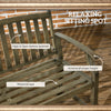 Outdoor Garden Bench, Metal Bench, Wood Look Slatted Frame Furniture for Patio, Park, Porch, Lawn, Yard, Deck, Black