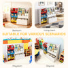 Qaba Kids Bookshelf and Toy Storage, 3-Tier Bookcase with 6 Removable Bins and Box for Toddler Nursery Playroom, Multi