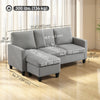 L-Shape Sofa, Modern Sectional Couch with Ottoman, Corner Sofa for Living Room