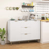 Modern Kitchen Storage Cabinet, Sideboard Buffet Cabinet w/ 3 Drawers and Adjustable Shelves for Kitchen Hallway