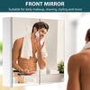 Wall Mounted Mirror Cabinet, Bathroom Medicine Cabinet with Mirror, 2 Doors and 3-tier Shelving, Silver
