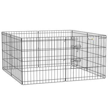 24inch Foldable Metal Exercise Pet Playpen Yard Dog Puppy Kennel Cage 8 Panel