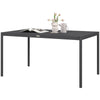 Outdoor Dining Table w/ Aluminium Frame, Garden Table, 57