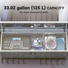 48 Inch Truck Bed Tool Box, Heavy Duty Aluminum Diamond Plate Trailer Tongue Box with Side Handle and Locks Keys