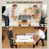 Soozier 48 in 13-in-1 Combo Multi Game Table with Foosball, Pool, Hockey and More for Adults, Light Walnut