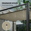 10' x 10' Outdoor Gazebo, Retractable Pergola Canopy with Curtains, UPF30+ Free Standing Metal Pergola Kit