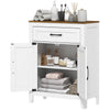 Farmhouse Bathroom Storage Cabinet, Bathroom Cabinet with Barn Doors and Adjustable Shelf, White