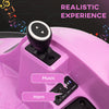 Qaba 12V Bumper Car for Toddlers, Ride On Car with 360 Degree Remote Control, Lights Music Horn, for 1.5-5 Years, Pink