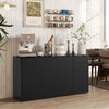 Kitchen Sideboard Storage Cabinet, Modern Coffee Bar with Push-Open Design and 2 Drawers for Living Room, White