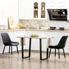 Dining Chairs Set of 2, Modern Kitchen Chair with PU Leather Upholstery and Steel Legs for Living Room, Bedroom