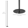 2 Pack of 10' String Light Poles, Steel Hanging Lighting Stand for Patio, Backyard, Deck, Wedding, Party, Black