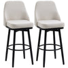 Extra Tall Bar Stools Set of 2, Modern 360° Swivel Barstools, Dining Room Chairs with Steel Legs Footrest