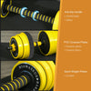Soozier Dumbbell & Barbell Adjustable Set 55lbs Plate Bar Clamp Rod for Strength Training, Full Body Workout, Muscle Building Home Gym Sports Area Exercise Ergonomic