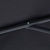10' Deluxe Patio Umbrella Outdoor Market Parasol Banana Hanging Offset Sunshade Crank Cross Base Black