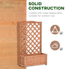 Wood Planter with Trellis for Vine Climbing, Raised Garden Bed to Grow Vegetables for Backyard, 28