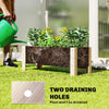3.3 x 1.2 x 1.2 ft Garden Raised Bed Planter Grow Containers for Outdoor Patio Plant Flower Vegetable Pot, Natural