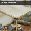 Pergola Kit, 15° Slanted Pergola Bracket Kit with 3-Way Brackets, Post Bases, Wall Mounts for 3.6