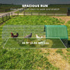 Metal Chicken Coop with UV-Resistant Cover for Rabbits, Ducks, Turtles, Guinea Pigs, 106