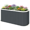 Galvanized Raised Garden Bed, Deep Rot Planter Box, Outdoor Garden Bed with Plant Labels, 5' x 2' x 2', Dark Grey