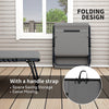 Folding Chaise Lounge Chair Set of 2, Reclining Outdoor Lounge Chair Set with Quick Drying Pad Headrest Side Pocket, Tanning Chair Set for Beach Garden Pool, Light Grey