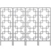 4 Pack Garden Trellis for Climbing Plants, Outdoor Metal Grid Panels for Roses, Vine Flower, Cucumber, Clematis, 72