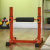 Soozier Bulgarian Split Squat Stand, 12-Level Adjustable Single Leg Squat Stand for Lower Body Strength Training, Yellow