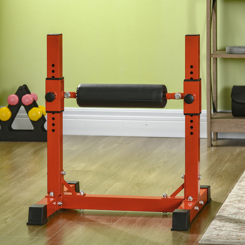Soozier Bulgarian Split Squat Stand, 12-Level Adjustable Single Leg Squat Stand for Lower Body Strength Training, Yellow