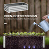 Galvanized Raised Garden Bed, Outdoor Planter Box for Vegetables, Flowers, Herbs, 4' x 2' x 1', Silver