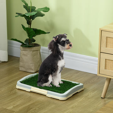 Puppy Training Pad, Indoor Portable Puppy Pad, with Artificial Grass, Grid, Panel, Tray, 18.3