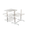 4 Layers Folding Laundry Rack Stand Dryer Storage Towel Rack Rolling