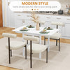 Solid Wood Kitchen Table, Farmhouse Drop Leaf Tables for Small Spaces, Folding Dining Table, for Up to 4 People, White