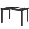 Aluminum Outdoor Dining Table for 6, Patio Rectangular Table, 47.2