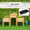 Raised Garden Bed Set of 3, Wood Planter Box, Outdoor Freestanding Garden Boxes for Fruit Vegetable Flower Herb