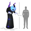6FT Tall Halloween Inflatable White Ghost, Outdoor Blow Up Yard Decoration with LED Lights for Garden, Lawn, Party, Holiday