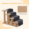 4-Step Dog Ramp for Sofa, Bed, and Couch, with Removable Cover, Dark Grey