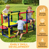 Qaba Kids Climbing Structure, Toddler Climbing Toys with Slide and Platform, Play Gym for Ages 1-6 Years, Mixed Colour