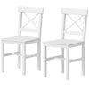 Wooden Dining Chairs Set of 2, Kitchen Chairs with Cross Back, Solid Structure for Living Room and Dining Room