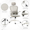 Office Chair, Mesh Computer Desk Chair with Adjustable Headrest, 4D Lumbar Support, Flip-up Arm, Grey
