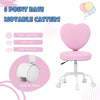 Heart Love Shaped Back Design Office Chair with Adjustable Height, Pink